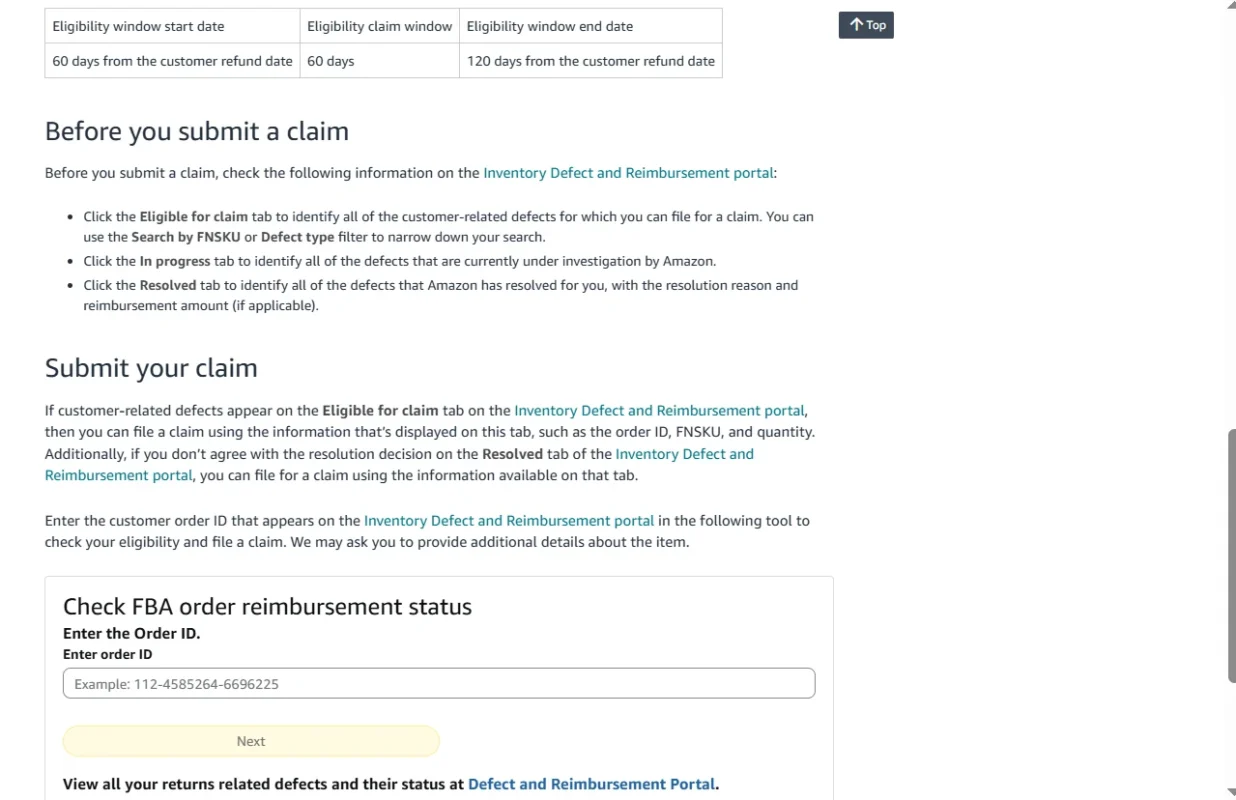 amazon reinbursment policy change
